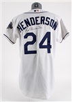 2001 Rickey Henderson San Diego Padres Signed Game Worn Home Jersey (MEARS A10 / JSA)