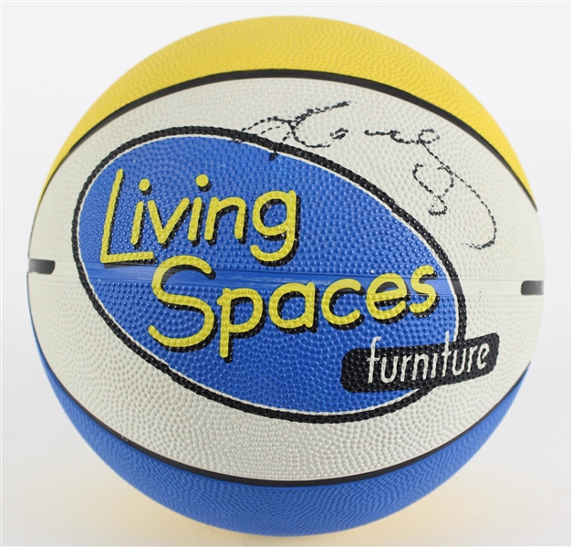 2000s Kobe Bryant Los Angeles Lakers Signed Living Spaces Furniture Logo Basketball (JSA)