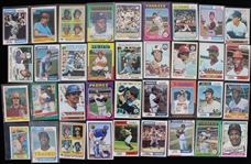 1970's-90's Baseball Trading Cards - Lot of 90+ w/ Numerous Hall of Famers & Stars