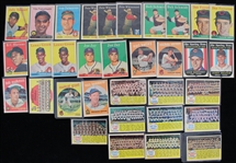 1958 Topps Baseball Trading Cards - Lot of 350+ w/ Numerous Hall of Famers & Stars