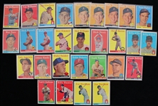 1958 Topps Baseball Trading Cards - Lot of 350+ w/ Numerous Hall of Famers & Stars