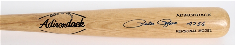 1990s Pete Rose Cincinnati Reds Signed & "4,256" Inscribed Adirondack Bat (PSA/DNA)