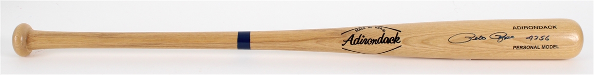 1990's Pete Rose Cincinnati Reds Signed & 4,256 Inscribed Adirondack Bat (PSA/DNA)