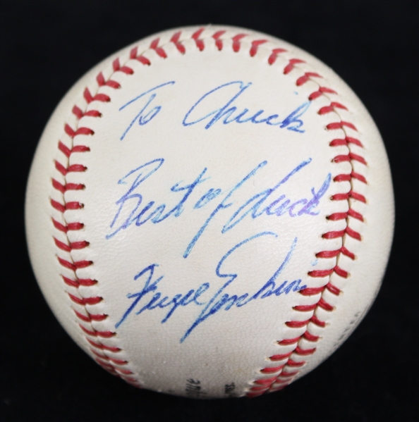 1966-69 Fergie Jenkins Chicago Cubs Signed ONL Giles Baseball *Full JSA Letter*