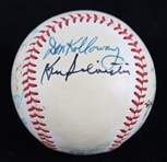 1981 Hall of Famer & Stars Multi Signed OAL Brown Baseball w/ 18 Signatures Including Lou Brock, Ernie Banks, Billy Williams & More *Full JSA Letter*