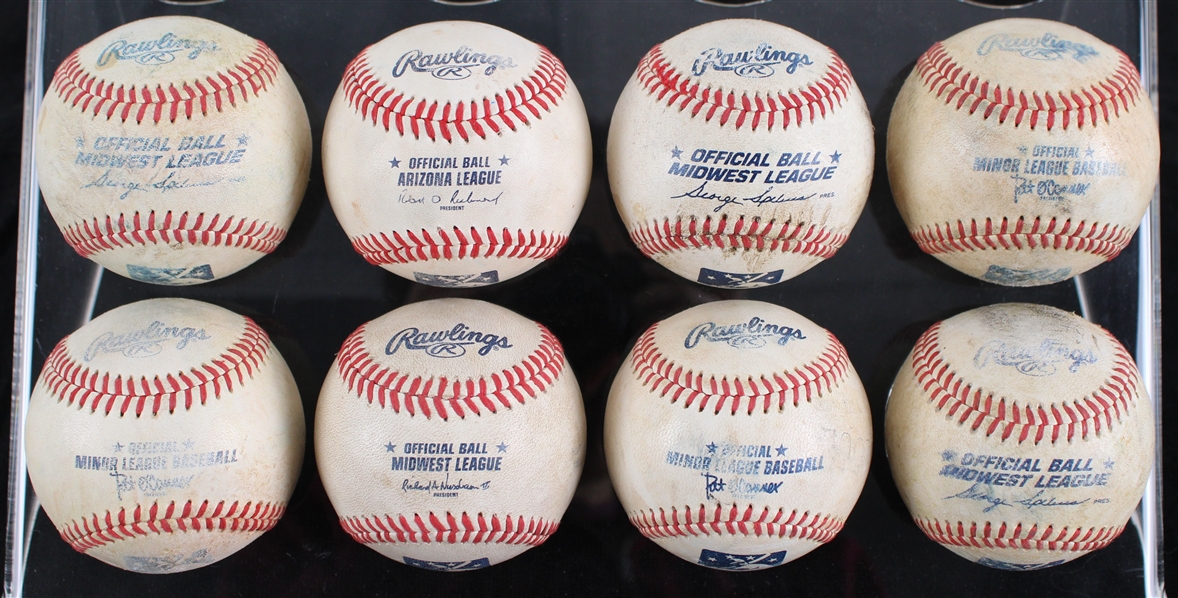 2010s Minor League Game Used Baseballs - Lot of 8 (MEARS LOA)