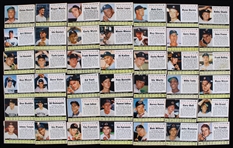 1961 Post Cereal Baseball Trading Cards - Lot of 111 w/ Numerous Hall of Famers & Stars