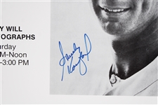 1986 Sandy Koufax LA Dodgers Signed 19x25 Foam Core Sports Collectors Show Broadside (JSA)
