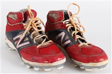 2014 Yadier Molina St. Louis Cardinals Signed New Balance Game Worn Cleats (MEARS LOA / JSA)