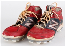 2014 Yadier Molina St. Louis Cardinals Signed New Balance Game Worn Cleats (MEARS LOA / JSA)