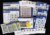 2000s Baseball & Football First Day of Issue Postmarked Envelopes & Sealed Stamp Sheets - Lot of 43