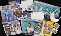 1969-2010's Milwaukee Brewers Memorabilia Collection - Lot of 100 w/ Team Publications, Seattle Pilots Wheeldon Portraits, 1970 Brewers Card Book, McDonald's Instructional Booklets & More