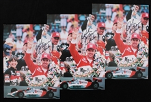 1991 Rick Mears Marlboro Penske Racing Signed Data Sheet Photos - Lot of 3 (JSA)