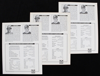 1991 Rick Mears Marlboro Penske Racing Signed Data Sheet Photos - Lot of 3 (JSA)