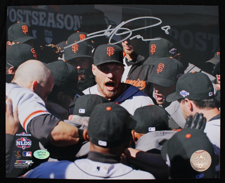 2012 Hunter Pence San Francisco Giants Signed 8" x 10" Photos (JSA)
