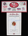 1996-2000 San Francisco 49ers Memorabilia - Lot of 2 w/ Team of the 1980s First Day of Issue Envelope & Multi Signed 50th Anniversary Golden Gala Program (JSA)