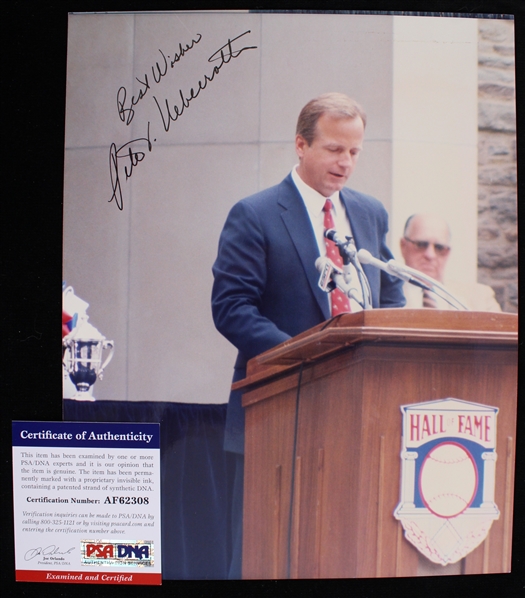 1984-89 Peter Ubberoth MLB Commissioner Autographed 8"x10" Color Photo *PSA*