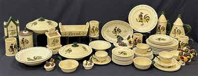 Vintage California Provincial Rooster Pattern Metlox Poppytrail Dishware (Lot of 50+) 