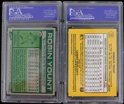 1977-87 Robin Yount Milwaukee Brewers Signed Topps & Donruss Cards (PSA/DNA Slabbed)