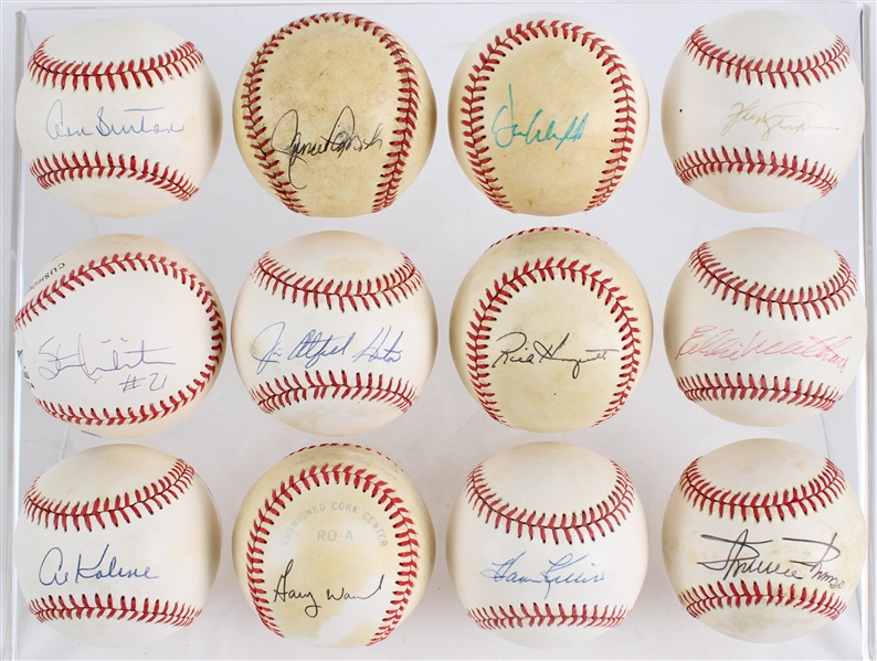 1951-72 Willie Mays NY Giants Signed Cut & Baseballs w/ Don Sutton, Minnie Minoso & more (JSA)(Lot of 24)