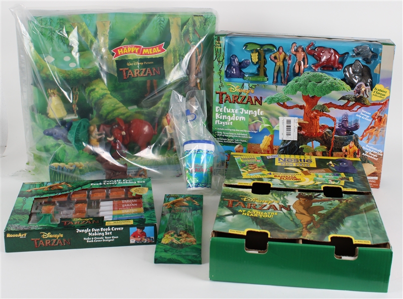 1999 Tarzan Collection w/ Deluxe Jungle Kingdom Playset & more (Lot of 5)