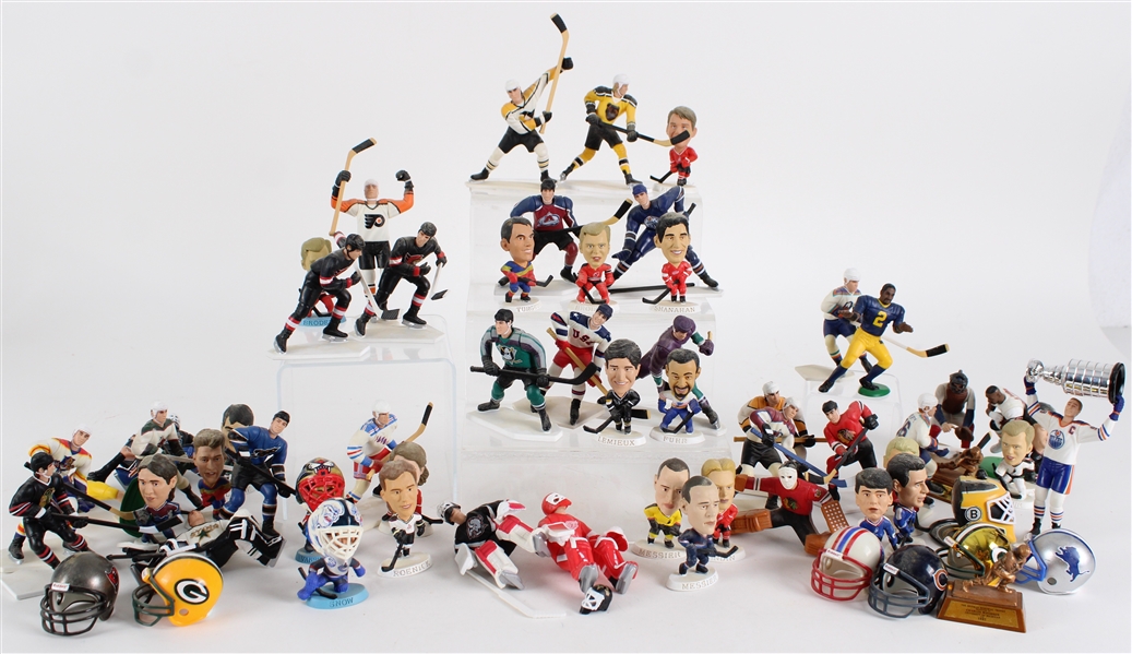1990s Starting Line Up 3" to 4" Hockey Figures w/ Mini Football Helmets (Lot of 45+) 