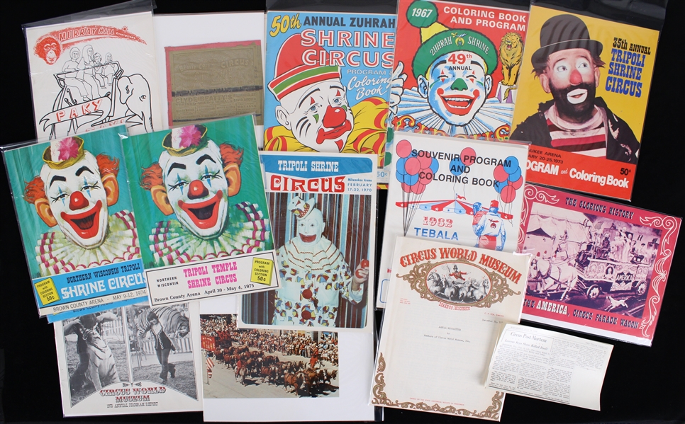 1970s-80s Great Circus Parade & Circus World Museum Memorabilia (Lot of 75+)