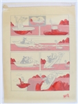 Undated Bob Clarke Mad Spy vs Spy Submarine Complete 1-Page Original 17x23 Art 