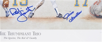 1998 Paul Molitor, Robin Yount, Jim Gantner Triumphant Trio Signed 20x28 LE Lithograph (JSA) 