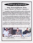 1998 Paul Molitor, Robin Yount, Jim Gantner Triumphant Trio Signed 20x28 LE Lithograph (JSA) 