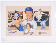 1999 Robin Yount Milwaukee Brewers HOF Signed 22"x29" LE Lithograph (JSA) 