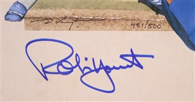 1999 Robin Yount Milwaukee Brewers HOF Signed 22x29 LE Lithograph (JSA) 