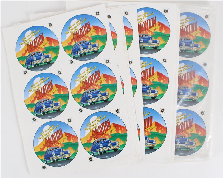 1990s Disney Channel Family Vacation 11"x15" Original Pinback Button Proof Sheets (Lot of 40+)