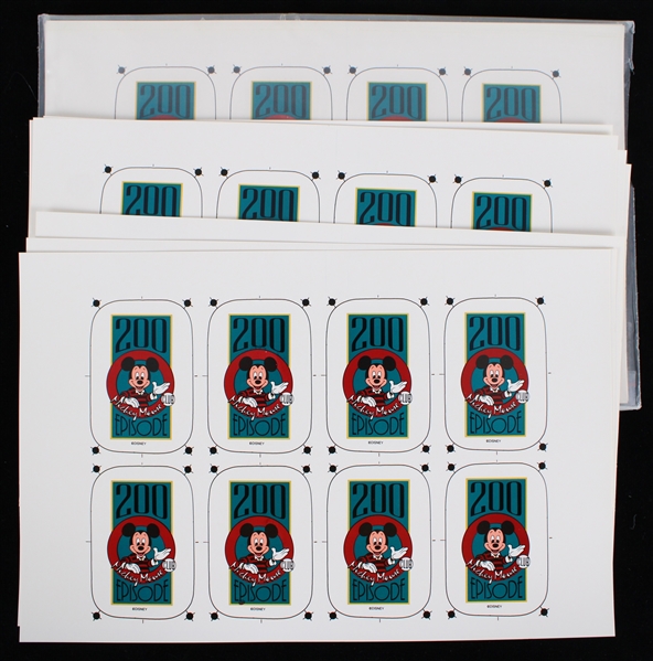1990s Mickey Mouse Club 200 Episode 8"x13" Original Pinback Button Proof Sheets (Lot of 13)