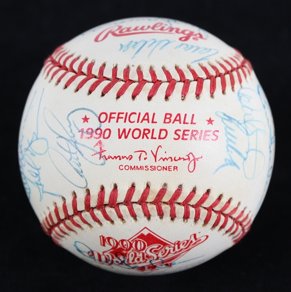 1990 Oakland Athletics Team Signed Official World Series Baseball w/ 30+ Signatures Including Tony La Russa, Rickey Henderson, Mark McGwire, Dave Stewart & More (JSA) 