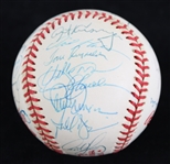 1990 Oakland Athletics Team Signed Official World Series Baseball w/ 30+ Signatures Including Tony La Russa, Rickey Henderson, Mark McGwire, Dave Stewart & More (JSA) 