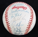 1990 Oakland Athletics Team Signed Official World Series Baseball w/ 30+ Signatures Including Tony La Russa, Rickey Henderson, Mark McGwire, Dave Stewart & More (JSA) 