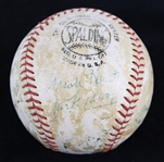 1956 Chicago Cubs Team Signed ONL Giles Baseball 