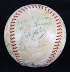1956 Chicago Cubs Team Signed ONL Giles Baseball 