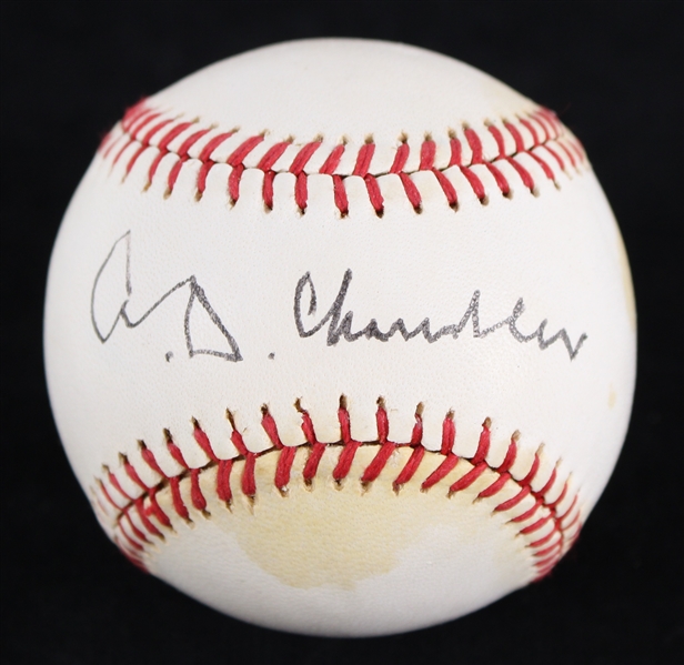 1978 AB "Happy" Chandler MLB Commissioner Signed OAL MacPhail Baseball *JSA*
