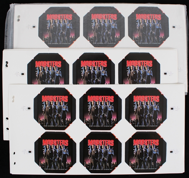 1991 Mobsters Film 6.5"x13" Original Pinback Button Proof Sheets (Lot of 30+)