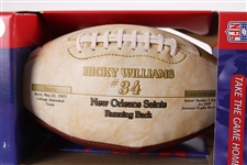 1990s Ricky Williams New Orleans Saints Footballs w/ Original 20x15x13 Box 