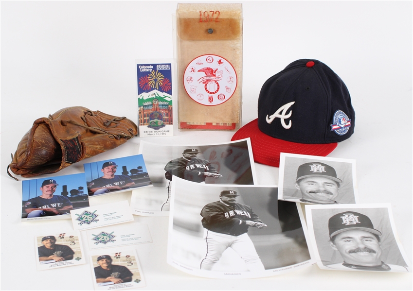 1972-2004 Baseball Collection w/ Phil Garner Brewers Photos, Media Guides & more (Lot of 14)