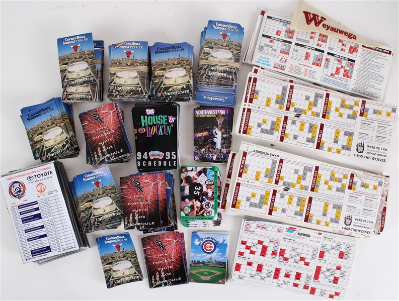 1990s Baseball, Basketball Pocket and Magnet Schedules (Lot of 90+)