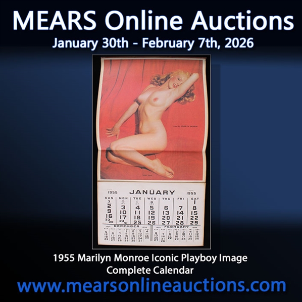 1955 Marilyn Monroe Iconic Playboy Image Complete Calendar 