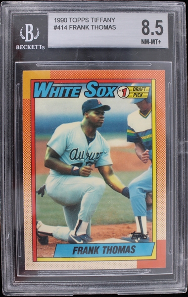 1990 Frank Thomas Chicago White Sox Topps #414 Card (Beckett Slabbed 8.5 NM-MT+) 