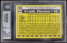 1990 Frank Thomas Chicago White Sox Topps #414 Card (Beckett Slabbed 8.5 NM-MT+) 