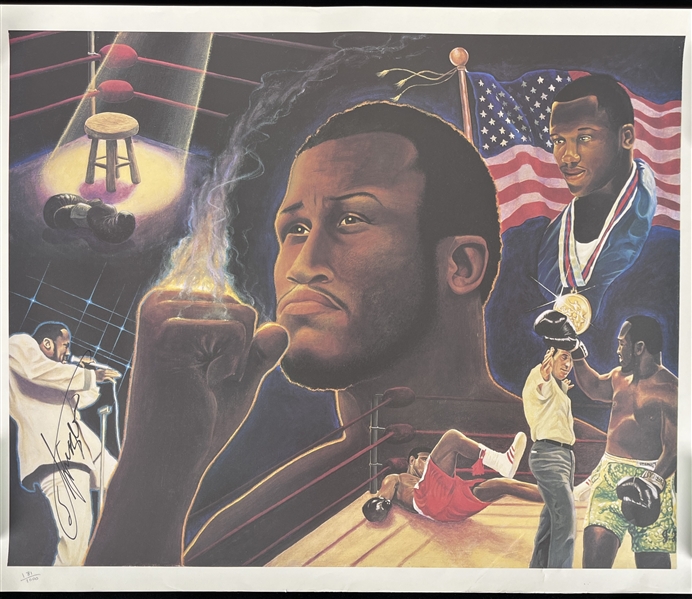1990 Joe Frazier Signed LE 24"x30" Prints (Lot of 2)(JSA)