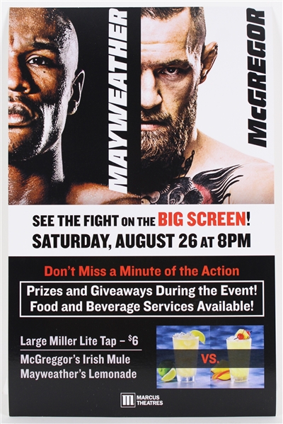 2017 Mayweather & McGregor 11"x17" Broadside 