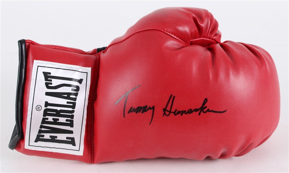 1930-2005 Tunney Hunsaker First Opponent of Cassius Clay Signed Boxing Glove (JSA) 